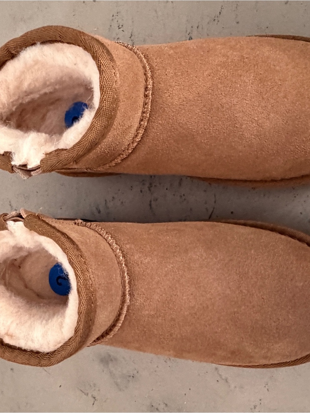 BearPaw Kids Tan Shearling-Lined Slip-On Boots
